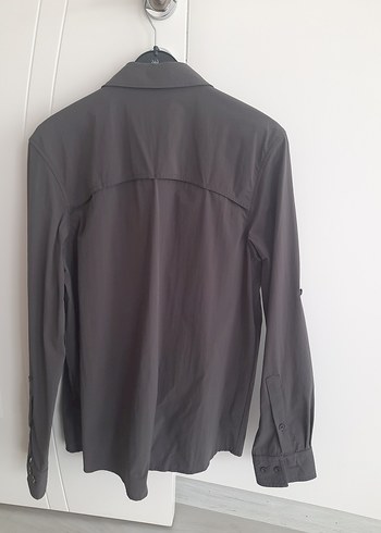 Gri Düğmeli Uzun Kollu Erkek outdoor Gömlek - Görsel 2