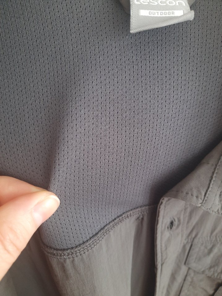 Gri Düğmeli Uzun Kollu Erkek outdoor Gömlek - Görsel 4