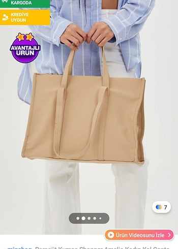 Bej Deri Kadın Boyfriend Pantolon - Görsel 3