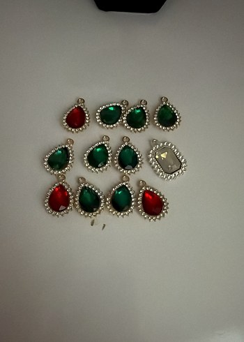 Renkli Taşlı kolye gold - Görsel 2