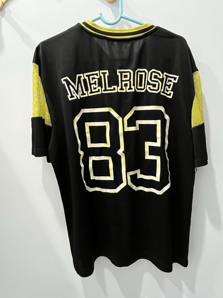 Sarı Siyah V Yaka Erkek Spor Tişört - Görsel 3