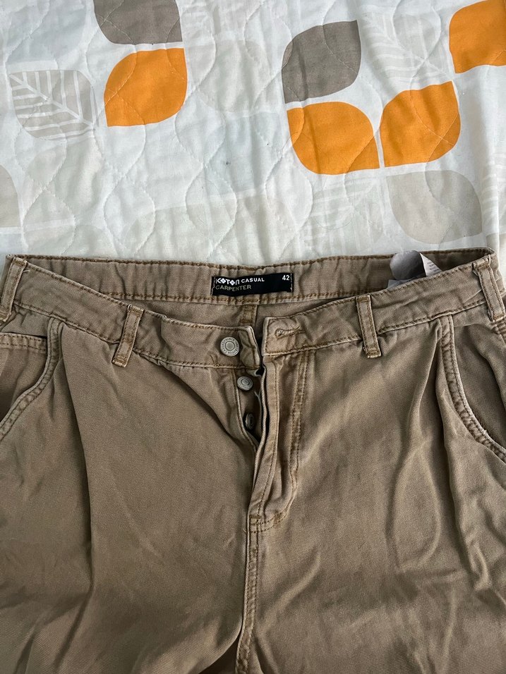 Erkek Kahverengi Rahat Kesim Pantolon - Görsel 3