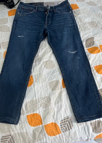 Jack & jones Erkek Koyu Mavi Denim Kot Pantolon - Görsel 3