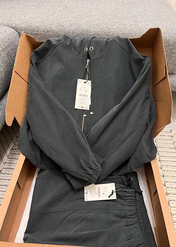 Zara Antrasit Gri Minimal Takim