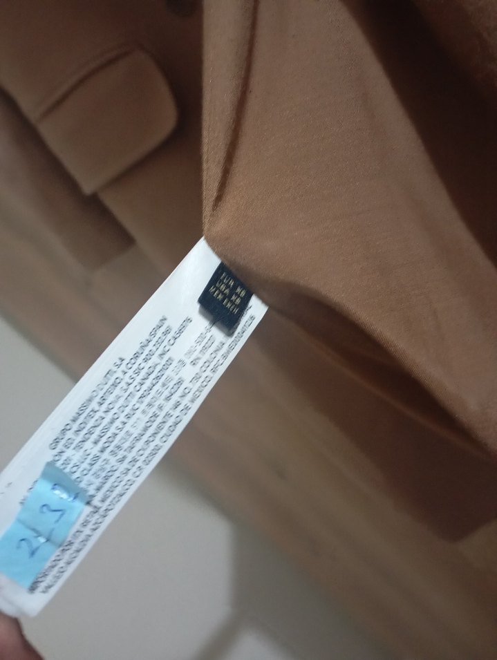 Bej Midi Süet Kadın Kaban - Görsel 5