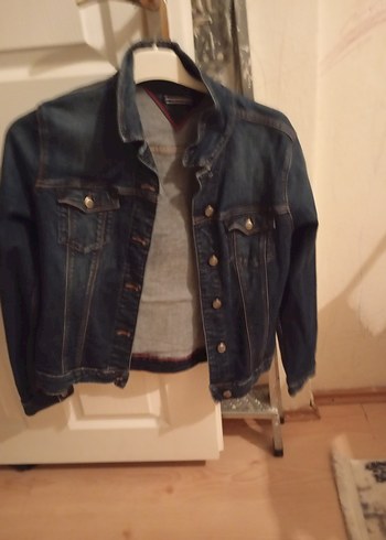 Düğmeli Kadın Kot Ceket - Görsel 5