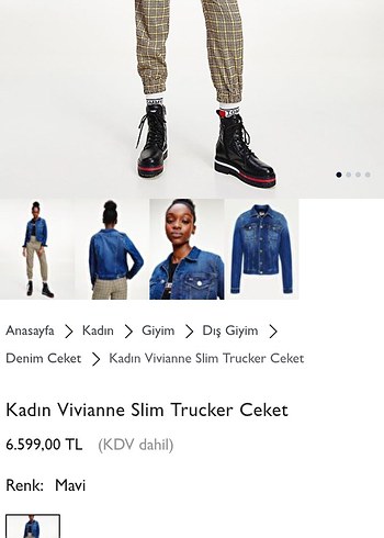 Düğmeli Kadın Kot Ceket - Görsel 8