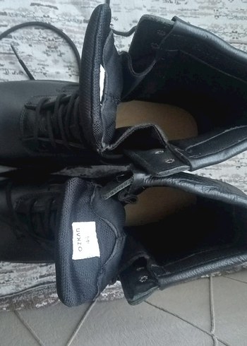 Siyah Bağcıklı Erkek Goth Tarzı Botlar - Görsel 8