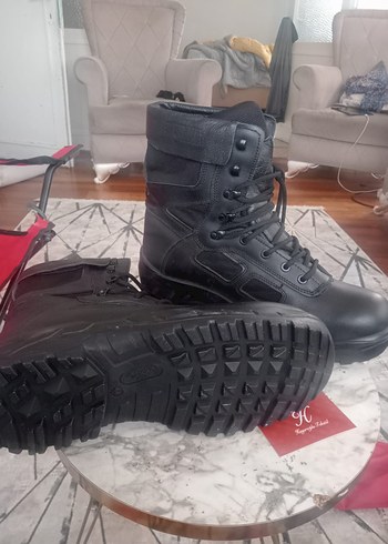 Siyah Bağcıklı Erkek Goth Tarzı Botlar - Görsel 6