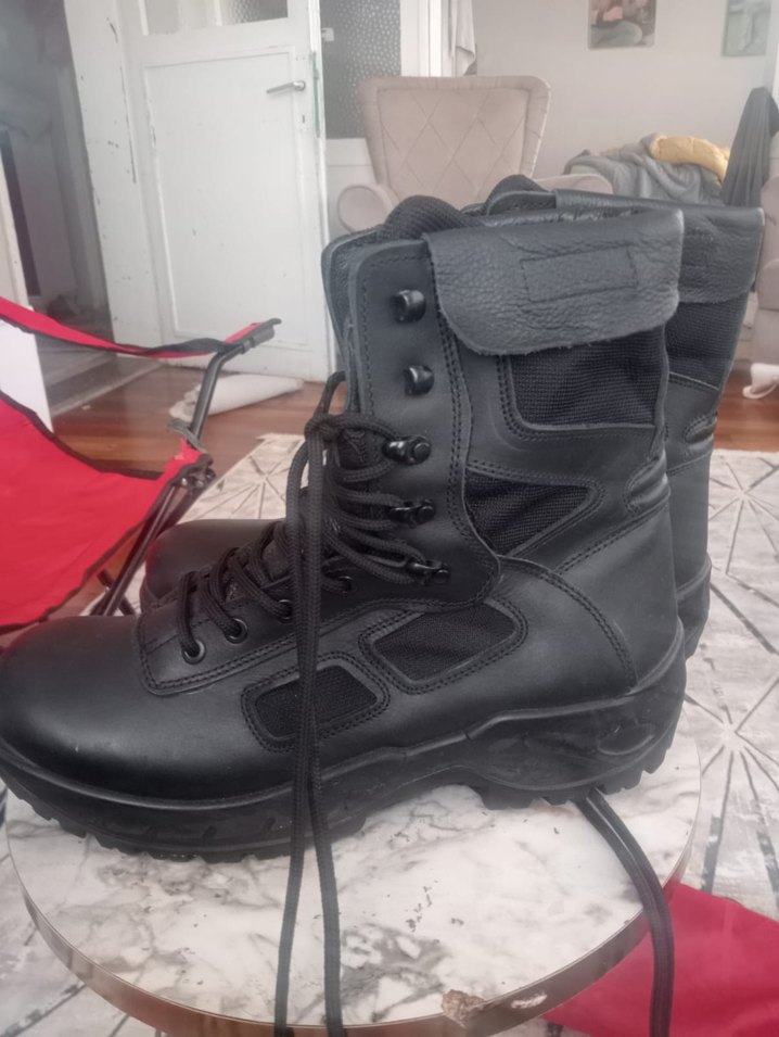 Siyah Bağcıklı Erkek Goth Tarzı Botlar - Görsel 2