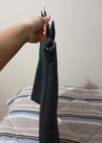 Gri Pilili Midi Kadın Etek - Görsel 4