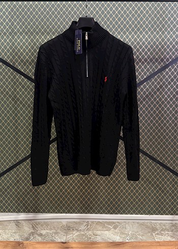 Pamuk Örgü Yarım Fermuarlı Erkek Triko - Görsel 2