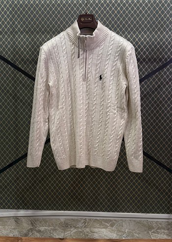 Pamuk Örgü Yarım Fermuarlı Erkek Triko - Görsel 3