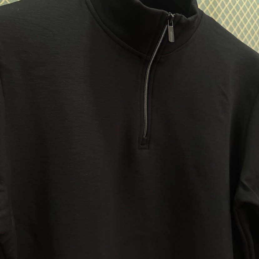 Fermuarlı Siyah Erkek Sweatshirt - Görsel 2