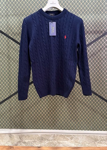 Gri / Siyah / Lacivert Erkek Örgü Bisiklet Yaka Kazak - Görsel 2