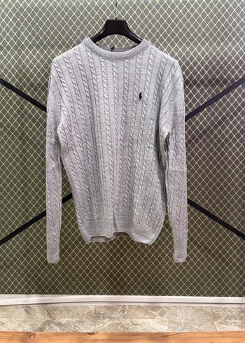 Gri / Siyah / Lacivert Erkek Örgü Bisiklet Yaka Kazak - Görsel 4