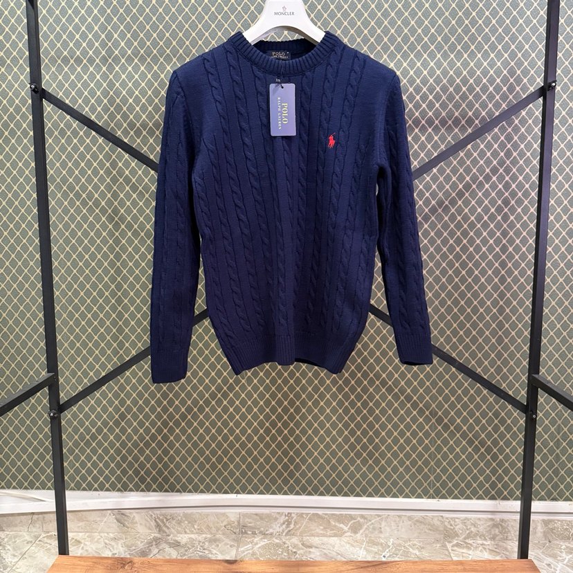 Gri / Siyah / Lacivert Erkek Örgü Bisiklet Yaka Kazak - Görsel 2