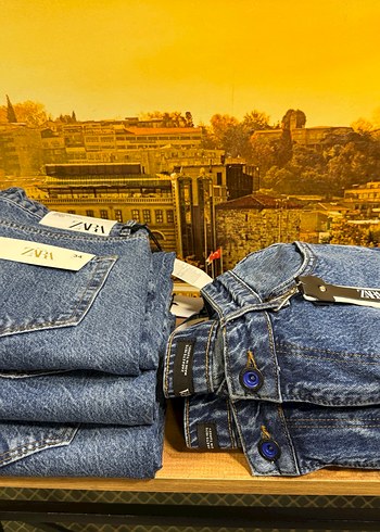 Erkek Mavi Batik Desenli Regular Fit Denim Pantolon - Görsel 5