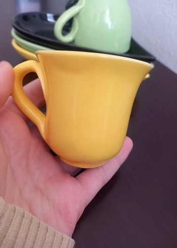 Siyah Kalp Tabaklı Fincan Seti - Görsel 10