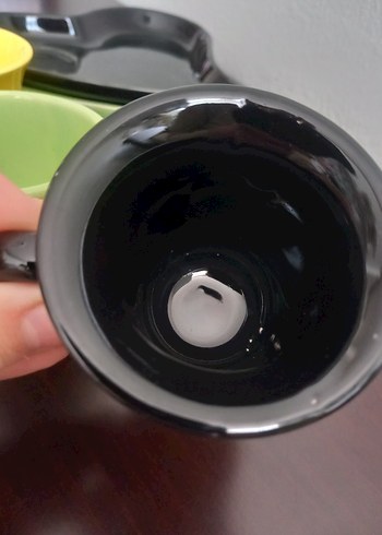 Siyah Kalp Tabaklı Fincan Seti - Görsel 9