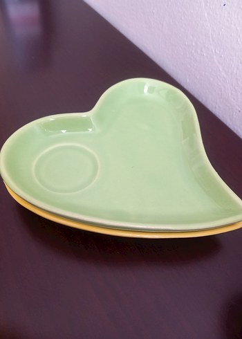 Siyah Kalp Tabaklı Fincan Seti - Görsel 3