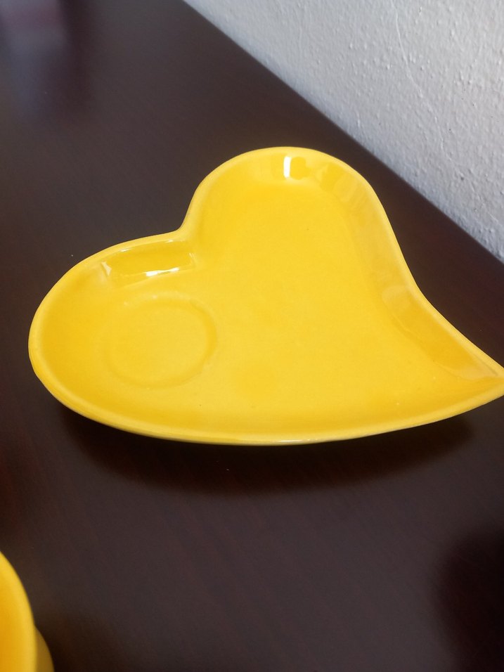 Siyah Kalp Tabaklı Fincan Seti - Görsel 2