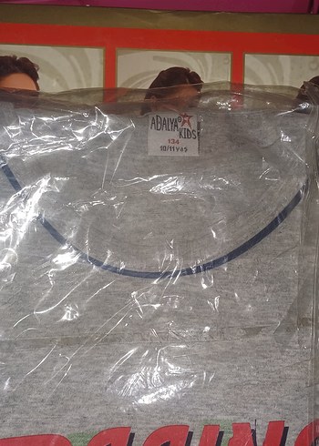 Gri Uzun Kollu Erkek Çocuk Pijama Takımı - Görsel 2