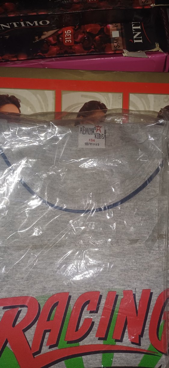 Gri Uzun Kollu Erkek Çocuk Pijama Takımı - Görsel 2