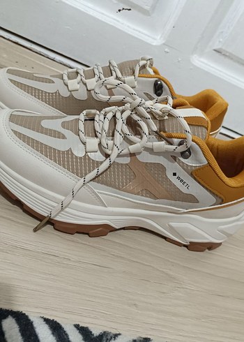 Bej erkek Spor Ayakkabı - Bağcıklı, İnce Topuklu 43 numara - Görsel 2