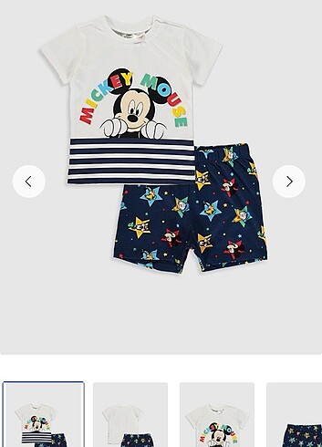 Erkek Bebek Mickey mouse şortlu takım