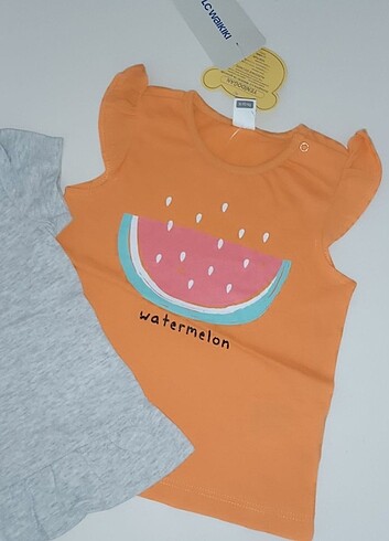 LC Waikiki Kız bebek 2li tişört