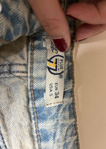 Kadın Mavi Kot Mini Şort - Görsel 3