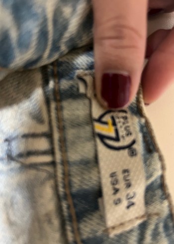 Kadın Mavi Kot Mini Şort - Görsel 2