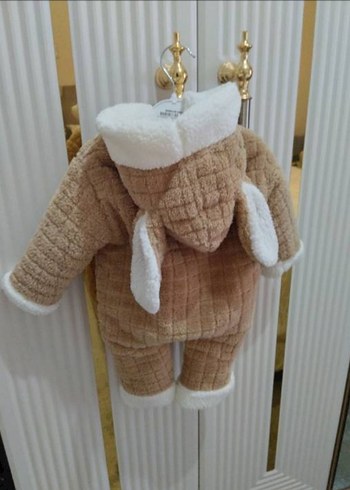 Kürklü Bebek Kayak Tulumu Bej - Görsel 2