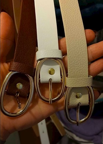 Kahverengi Tonları Deri Tokalı Kadın Kemer - Görsel 2