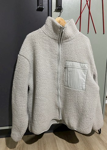 Gri Fermuarlı Kadın Polar Ceket - Görsel 2