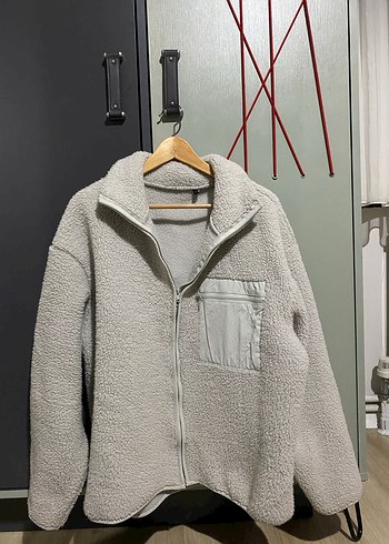 Gri Fermuarlı Kadın Polar Ceket - Görsel 3