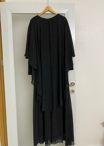 Siyah Uzun Kollu Salaş Kadın Abiye - Görsel 3