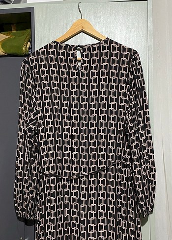 Belden bağlama detaylı uzun kadın elbise - Görsel 2