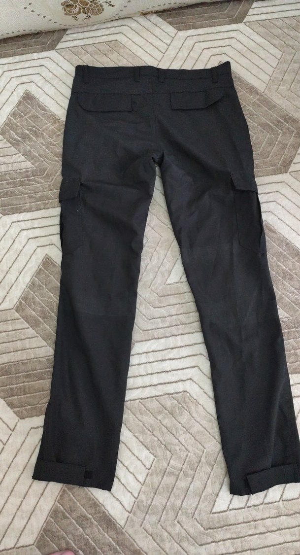 Siyah Çizgili Streç Spor Pantolon - Görsel 2