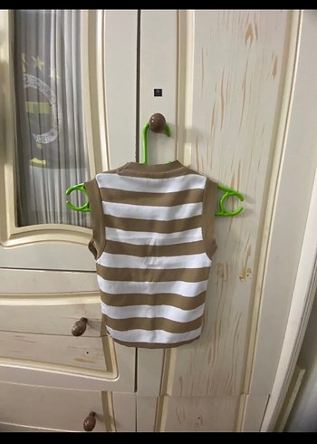 Bej Gri Çizgili crop - Görsel 2