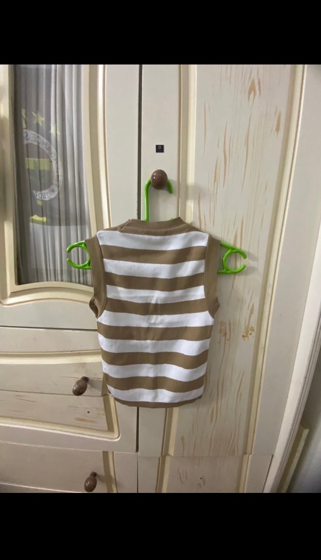 Bej Gri Çizgili crop - Görsel 2