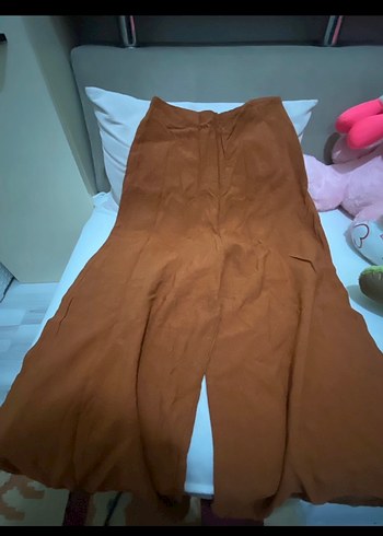 Kahverengi Keten Salaş Kadın Tulum - Görsel 2