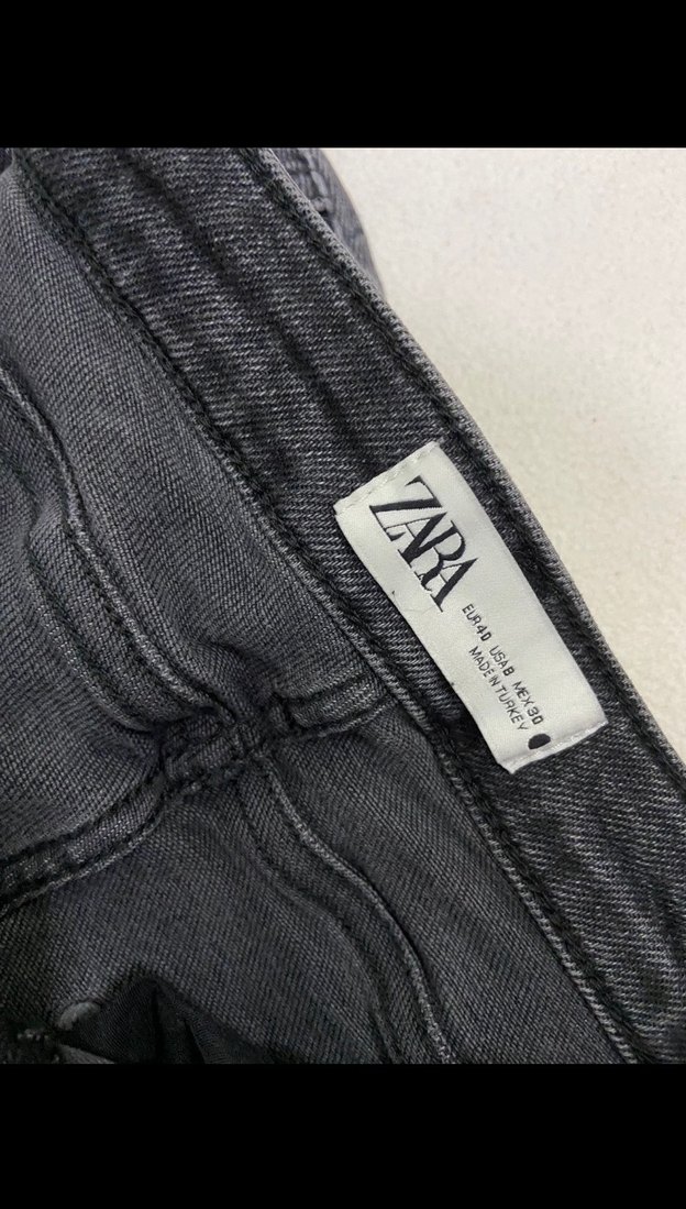 Kadın Gri Midi Boy Denim Şort - Görsel 3