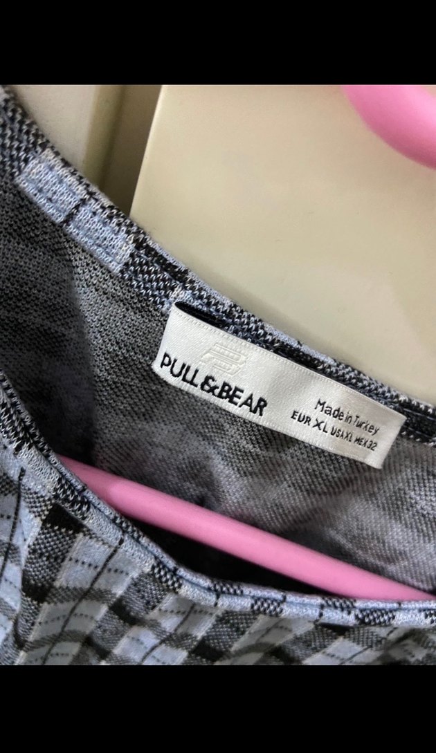 Gri Kareli Askısız crop - Görsel 3