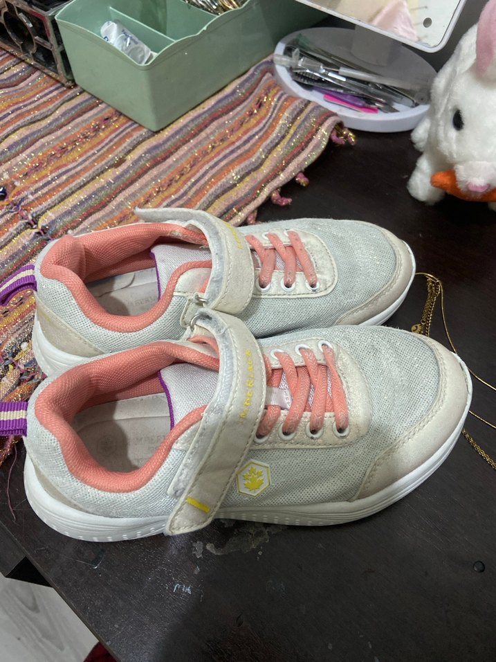 Kız Çocuk Gri Velcro Spor Ayakkabı - Görsel 4