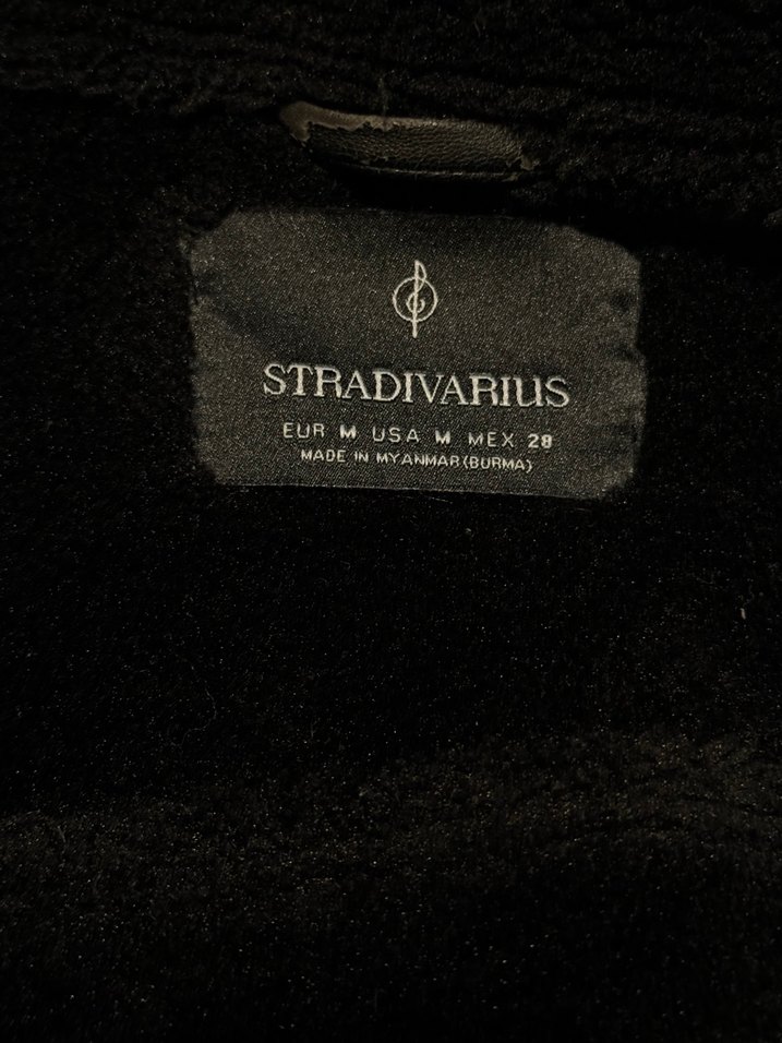 Siyah Kürklü Deri Biker Ceket - Görsel 2