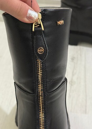 Siyah Deri NineWest Kadın Bot - Görsel 3