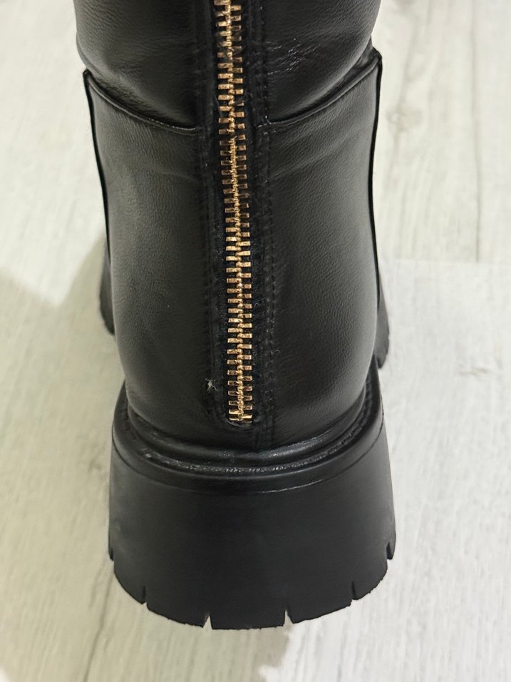 Siyah Deri NineWest Kadın Bot - Görsel 4