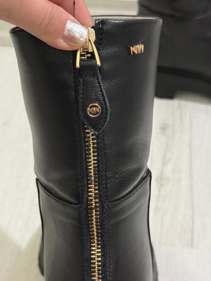 Siyah Deri NineWest Kadın Bot - Görsel 3